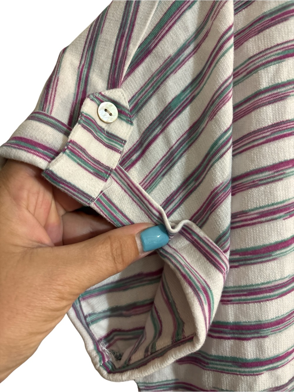 Westbound Striped V-neck Tee - Picture 4 of 5